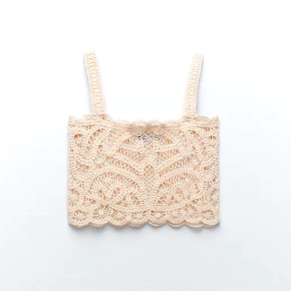 Zara Tops - Zara Crochet Cropped Top